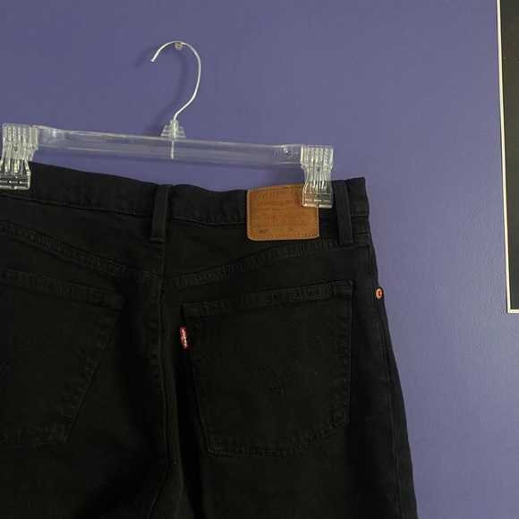 levi’s 501 black denim straight leg jeans - Picture 5 of 6